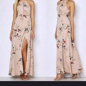 Backless floral dress
